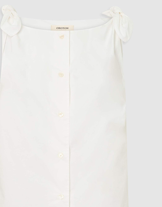 Oroton - Tie Shoulder Shell Top