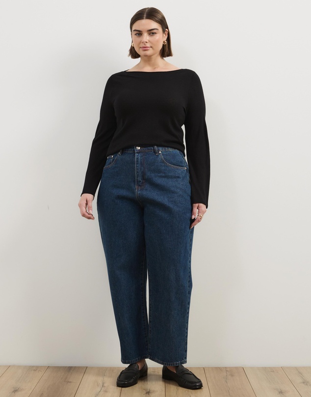 Atmos&Here Curvy - Milla Straight Leg Jeans
