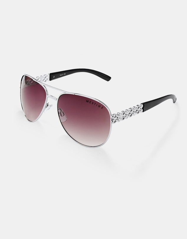 Mestige - Sunset Dreams Sunglasses embellished with crystals from Swarovski® - Silver and Black