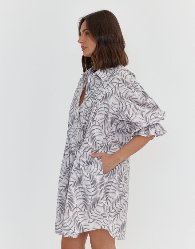 ALEXANDRA - Berken Dress Coco Leaf Print