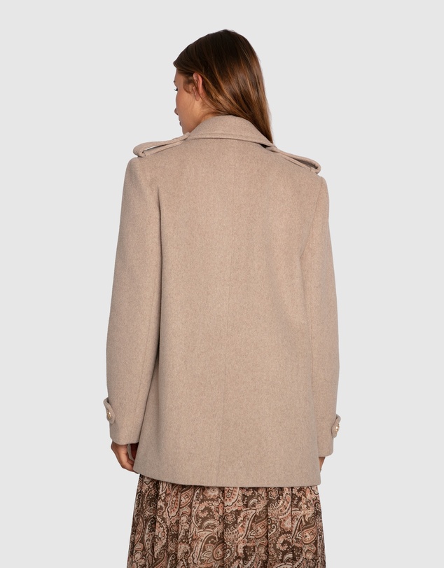 Belle & Bloom - Harbour Military Wool Blend Pea Coat