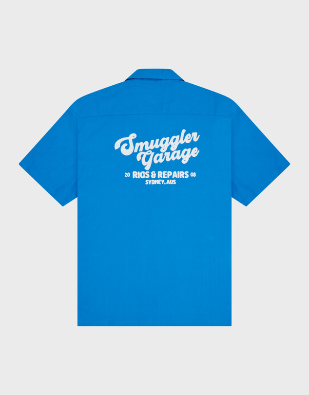 Budgy Smuggler - Mechanic Shirt in Blue Bowler