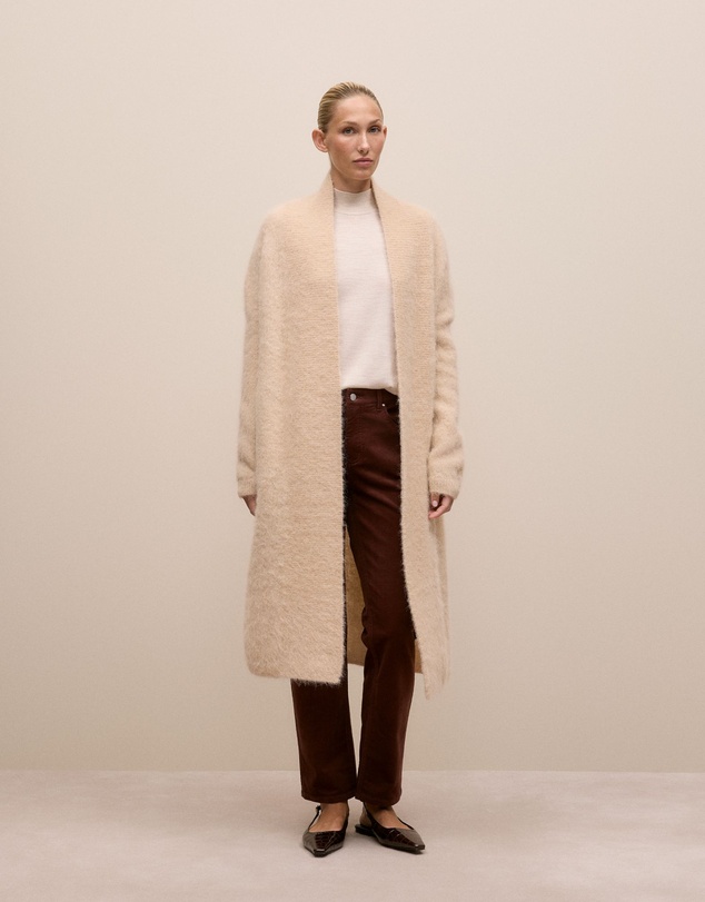 Trenery - Merino Mock Neck in Oat Marle