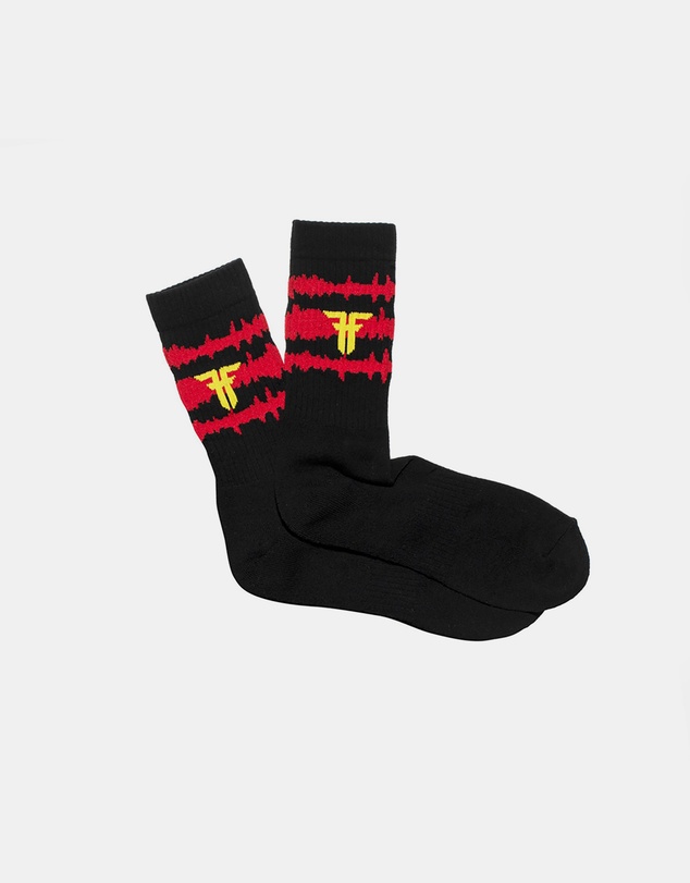 Fallen Footwear - Fallen Footwear Static Padded Heel and Toe Sock - Black / Red