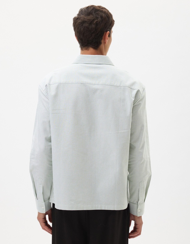 AERE - Boxy Stripe Oxford Shirt