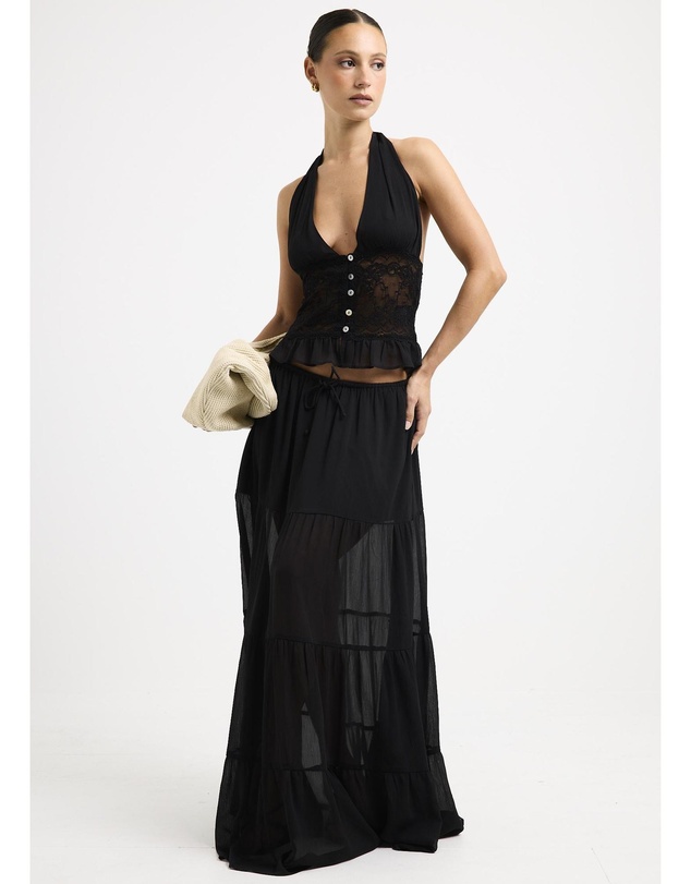 Subtitled - Narissa Ruffle Maxi Skirt