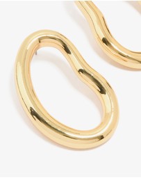 Lovisa - Gold Plated Organic Open Oval Stud Earrings