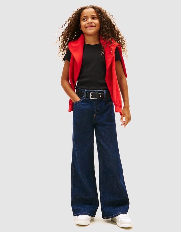 Tommy Hilfiger - Ruffle Ribbed Top - Teens