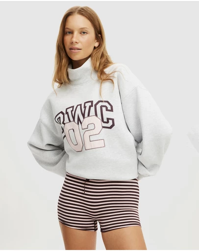 Cotton On Body Active - Plush Funnel Neck Sweatshirt