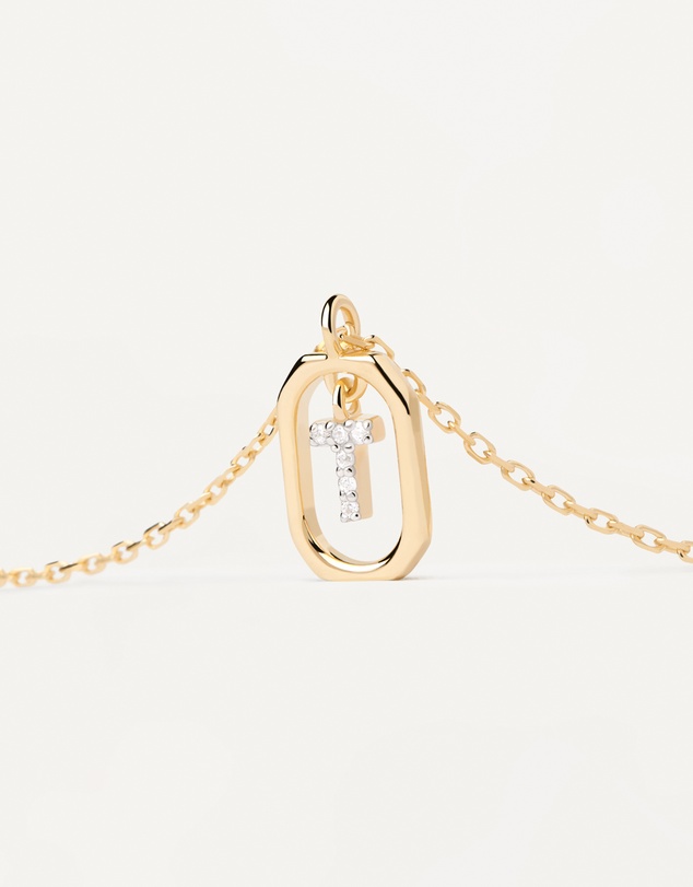 PDPAOLA - Mini Letter T Gold Necklace
