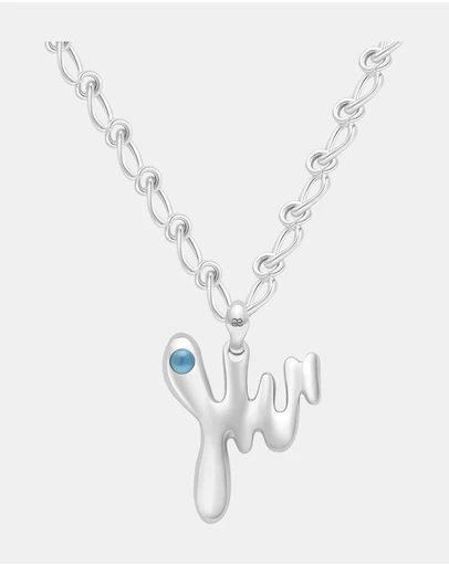 Graedance - Scorpio Aquamarine Pendant on Eclipse Necklace