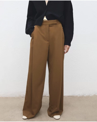 M.N.G - Pleated Wide Leg Trousers