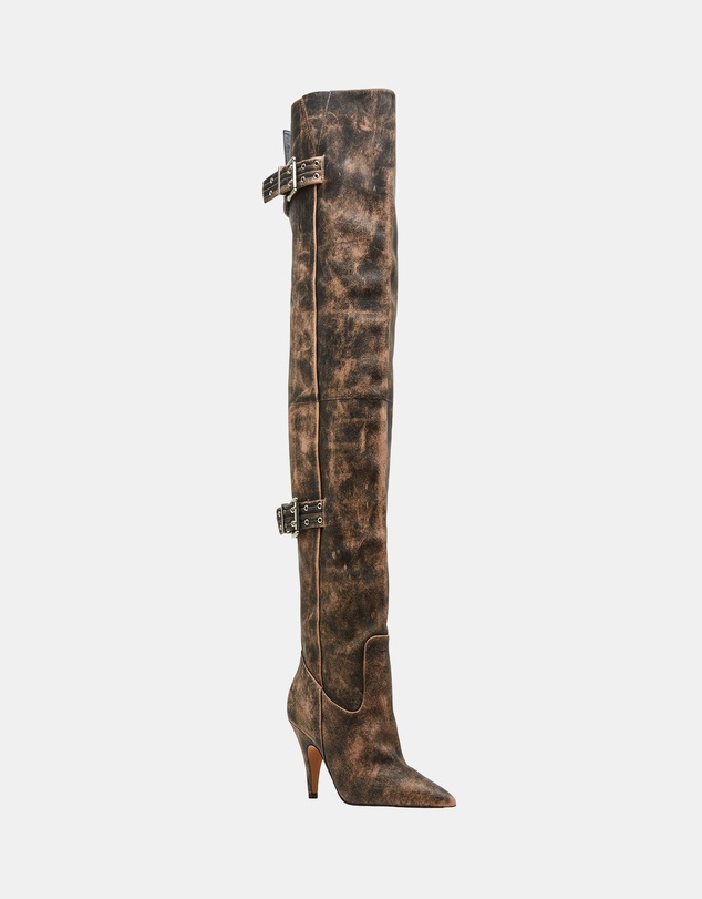 Steve Madden - Baddie Brown Distressed Boots
