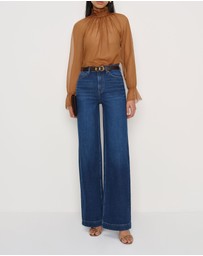 Reformation - Bex Super Stretch High Rise Wide Leg Jeans