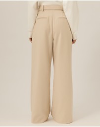 Tussah - Nora Belted Pleated Wide Leg Pants
