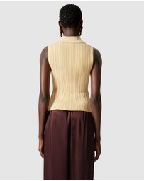 & Other Stories - Rib-Knit Collar Tank Top