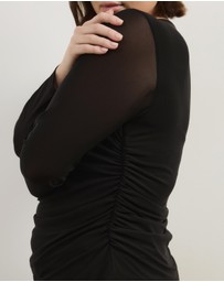 Atmos&Here Curvy - Cleo Mesh Long Sleeve Top