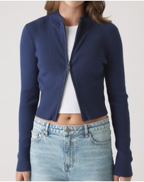 Decjuba Kids - Matilda Zip Up Knit Jacket - Teens