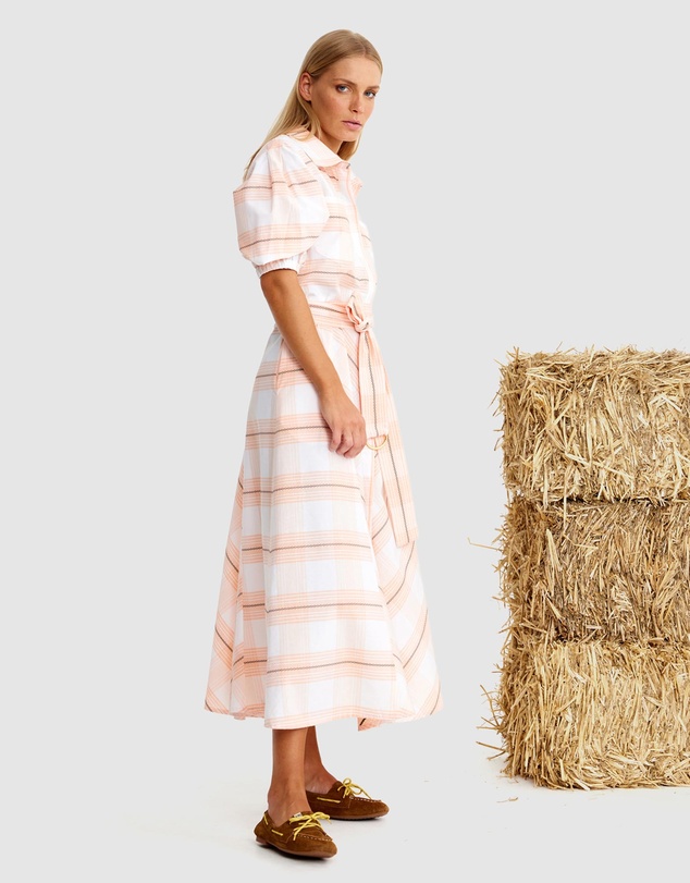 Binny - Rising Trot Maxi Shirt Dress