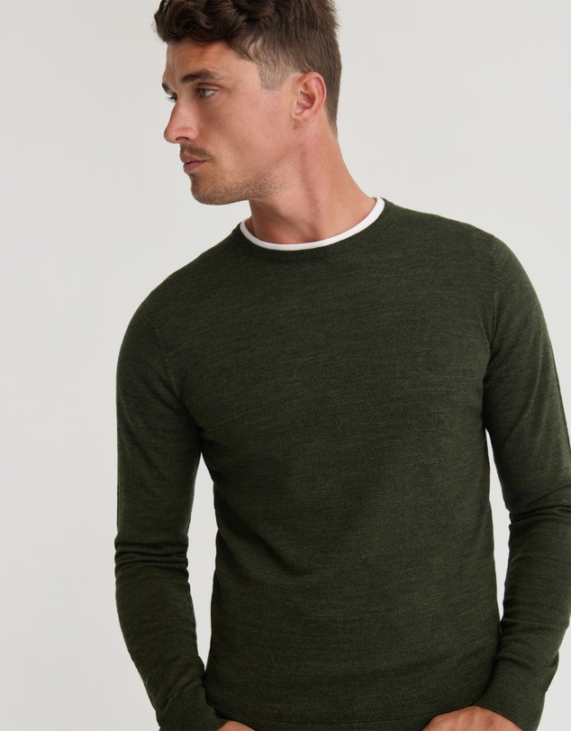 Oxford - Crew Neck Pure Wool Pullover