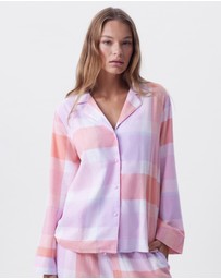Bras N Things - Azlin Long Sleeve Shirt - Print Check