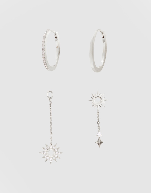 Wanderlust + Co - Sunlit Drop Silver Earrings