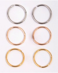 Lovisa - Titanium Nose Ring 6-Pack