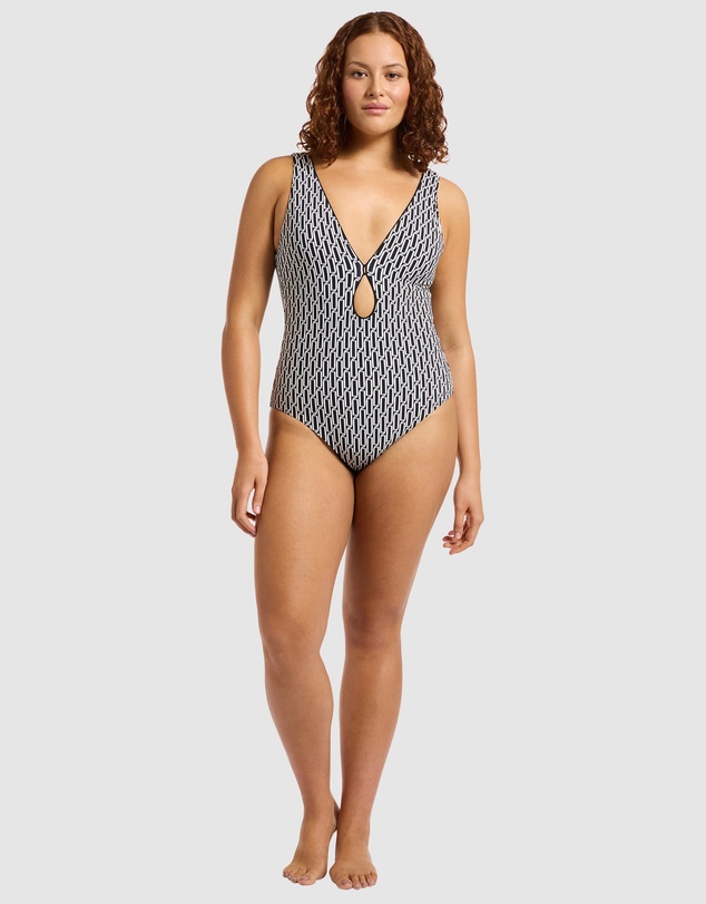 JETS - Spring Geo Plunge One Piece