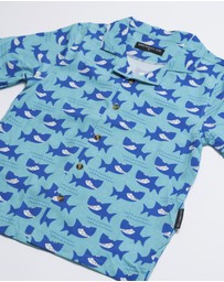 Vacancy Co - Smiley Shark Dress Shirt - Youth