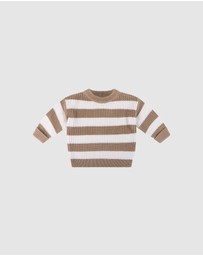 Kynd Baby - Knit Stripe Jumper in Mocha Stripe