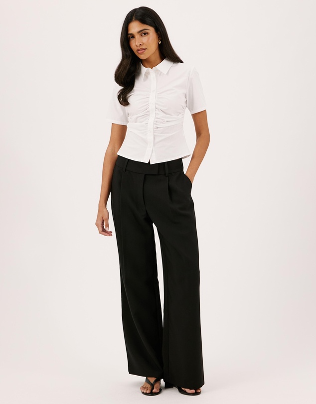Atmos&Here - Lara Gathered Front Short Sleeve Shirt