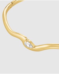 Rosefield - Marquise Wave Gold-Tone Bangle