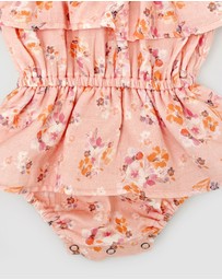 WITH LOVE FOR KIDS - Cotton Muslin Ruffle Playsuit - Babies
