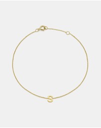 Zoe Olivia - 9K Gold Initial S Bracelet