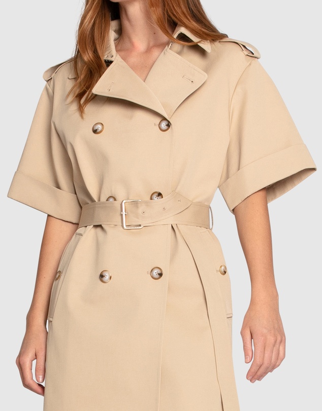Belle & Bloom - Dust & Daring Short Sleeve Trench Style Dress