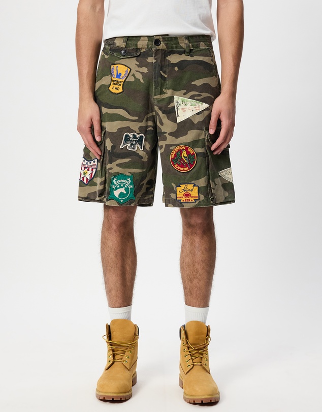 Found - Camo Patchwork Cargo Shorts