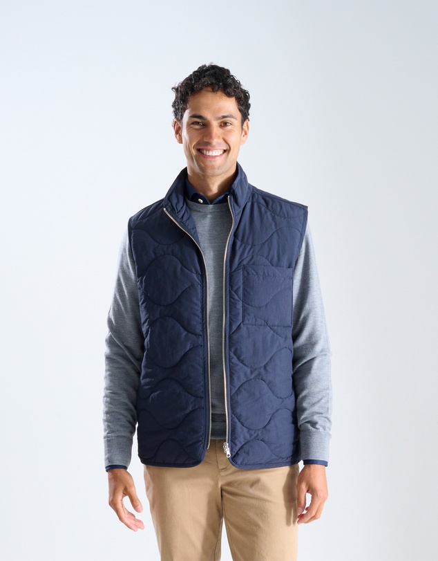 3 Wise Men - 3 Wise Men Quilted Vest - Navy