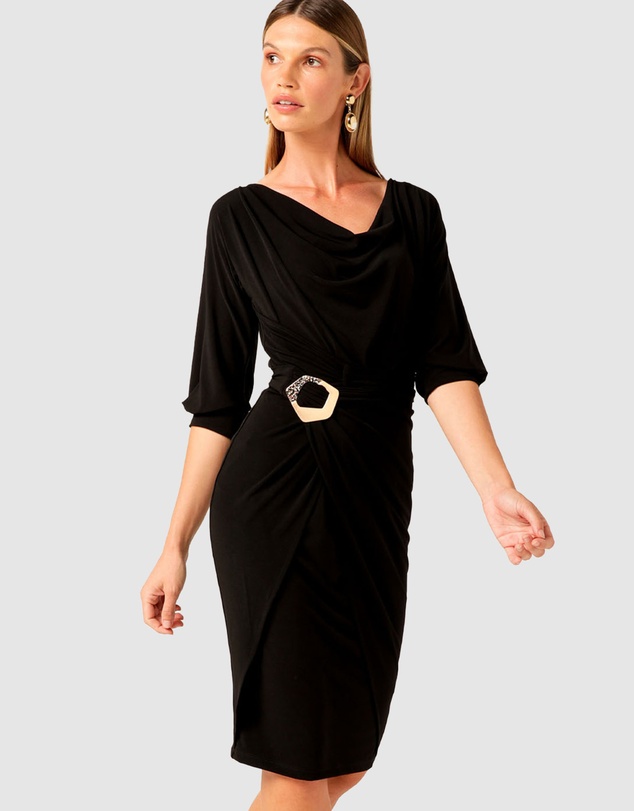 SACHA DRAKE - Cowl Tie Drape Dress