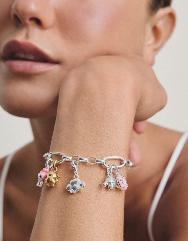 THOMAS SABO - Silver-Plated Charm Club Bracelet with 3 Connect Links
