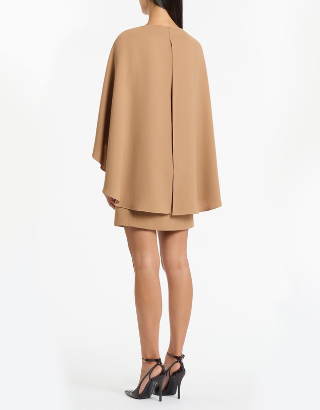Carla Zampatti - Cinnamon Crepe Cape Mini Dress