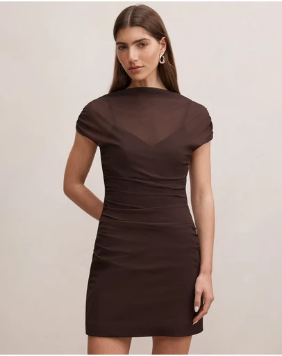 Forever New - Vivianna Mesh Overlay Mini Dress