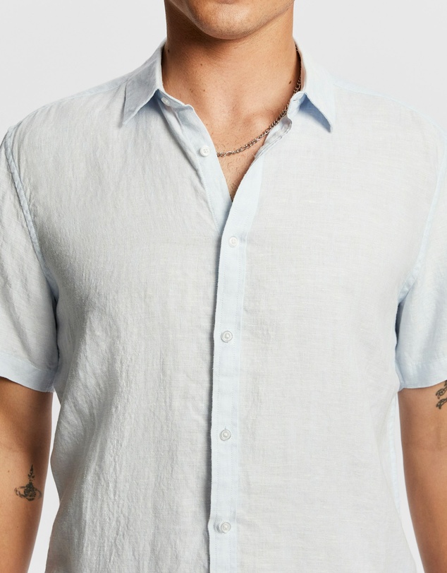yd. - Lewis Pure Linen Shirt