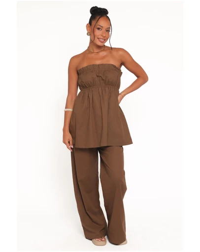 Petal & Pup - Ember Cotton Pants - Brown