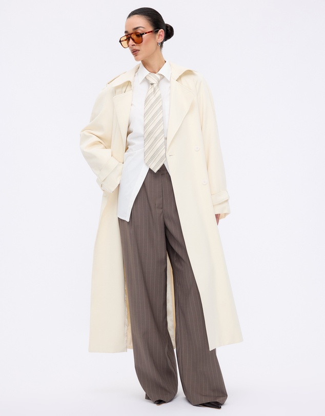 Minima Esenciales - Lior Wool Pinstripe Tailored Pants