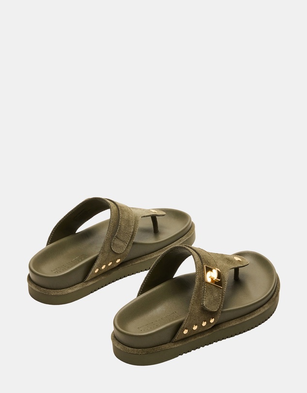 Steve Madden - Thona Olive Suede Sandals