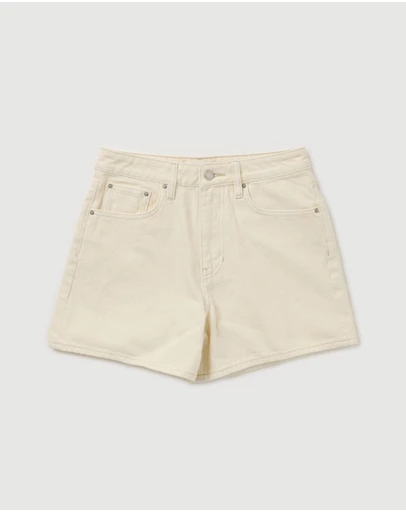 Revibe - Repaired Assembly Label Cotton Denim Short