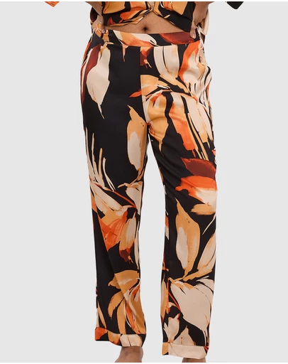 Sans Complexe - Pure Chic Floral Print Viscose Satin Pyjama Pants