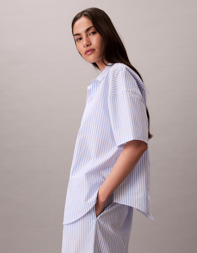 Calvin Klein - Cotton Poplin Covered WB Poplin Pants