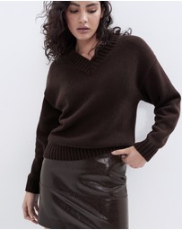 UNISON - Chunky V Neck Knit