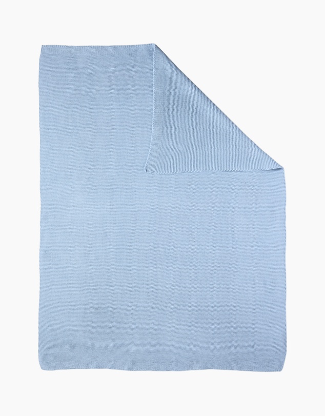 Living Textiles - Pram Knitted Blanket - Celestial Blue